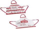 Delantal de cocina 100% algodón con bolsillo con decoración