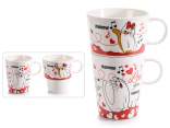 Set of 2 stackable cups in porcelain 