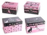 Set of 2 wooden boxes with hook closure 