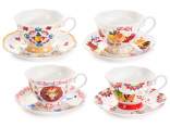 Taza de porcelana con plato 