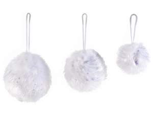 Adornos para colgar en ecopiel / plumas