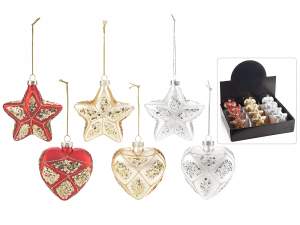 Glass decorations to hang