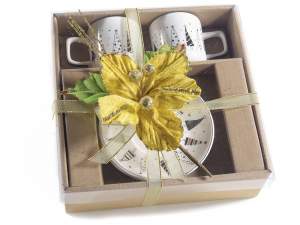 wholesale poinsettia christmas glitter gold