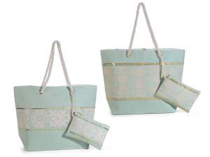 wholesale bag pochette raffia pencil case