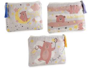 Wholesale bear cosmetic bag cases