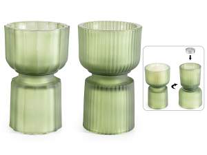Vente en gros bougeoir en verre vase tasse