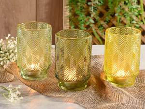 grossiste bougeoir en verre coloré