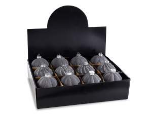 Grossiste boules de Noël en velours matelassé