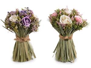 wholesale bouquet artificial fake flowers roses