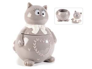 Wholesale ceramic cat jar