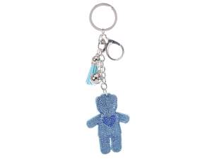 Wholesale baby blue rhinestone key holder