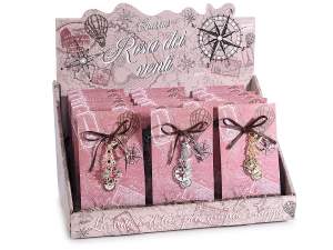 vente en gros breloque porte-clés rose des vents
