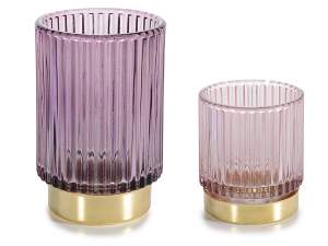 Christmas candles and candle holders
