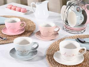 Tasses en porcelaine en gros avec décorations