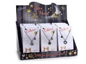 Gargantillas con forma de corazón y estrella al po