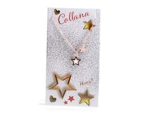 vente en gros colliers tour de cou coeur étoile
