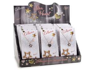 vente en gros colliers tour de cou coeur étoile