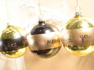 Wholesale colored glass Christmas balls