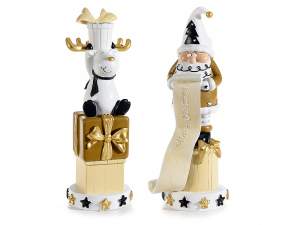 Wholesale christmas santa reindeer candle holder