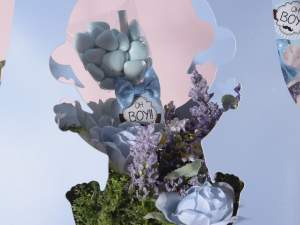 vente en gros paniers de fleurs de baptême masculi