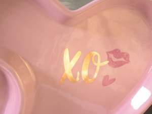 Double hearts love plate wholesale