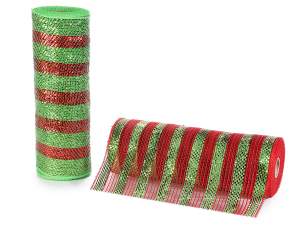 Wholesaler decorative net Christmas green red
