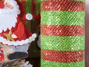 Wholesaler decorative net Christmas green red