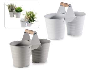 Wholesale double vase with handle