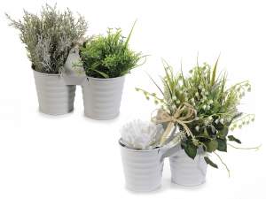 Wholesale double vase with handle