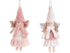 Wholesale christmas angel decoration lace fabric