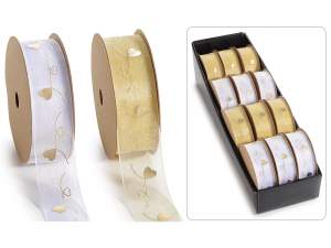 wholesale golden organza ribbons