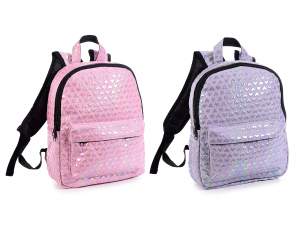 Mermaid pearl effect hearts backpack wholesale