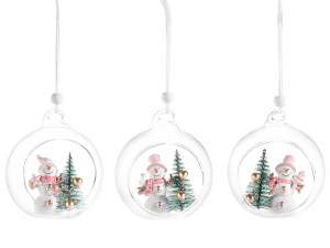Wholesale glass snowman tree balls