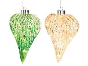 Wholesale glitter heart tree decoration