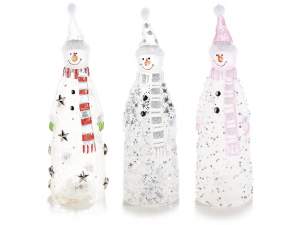 Wholesalers snowmen glass deocrato led lights