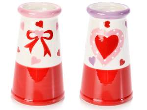 Wholesale ceramic love heart vases