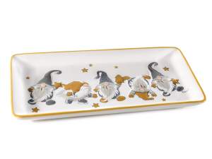 Christmas plates wholesaler with golden decoration