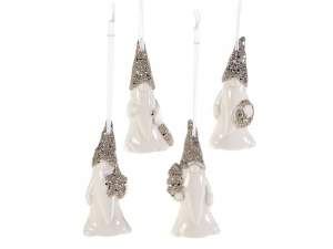 Gold glitter porcelain Santa Claus wholesalers