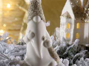 Gold glitter porcelain Santa Claus wholesalers