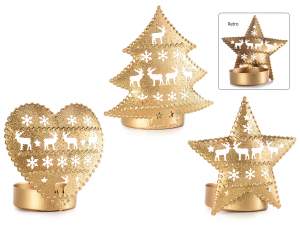 Wholesale golden metal candle holder