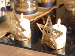 Wholesale golden metal candle holder