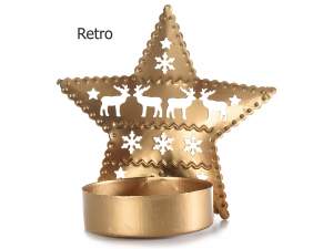 Wholesale golden metal candle holder