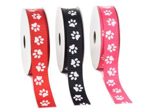 Wholesale paws grosgrain ribbon