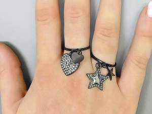 Wholesale star heart gift test tube rings