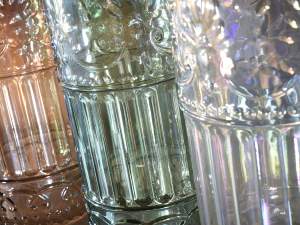 Wholesale transparent colored glass vase
