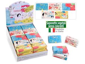 Jabones y artículos de baño.