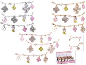 Wholesale flower rhinestone test tube bracelets