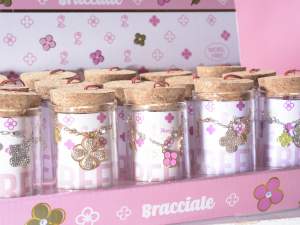 Wholesale flower rhinestone test tube bracelets