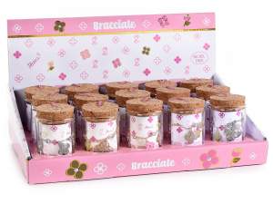 Wholesale flower rhinestone test tube bracelets