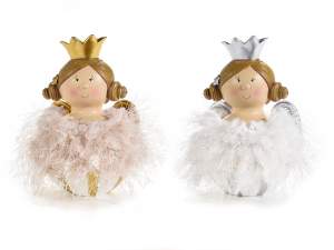 Wholesale christmas glitter feathers angels